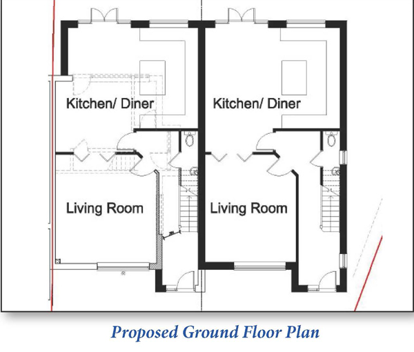 Lot: 113 - END-TERRACE HOUSE WITH PLANNING FOR ADDITIONAL PROPERTY - 